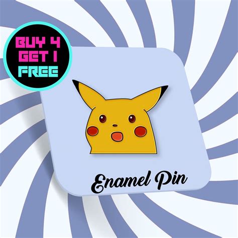 Surprised Pika Funny Custom Enamel Pin Monster Meme Enamel Pins Funny