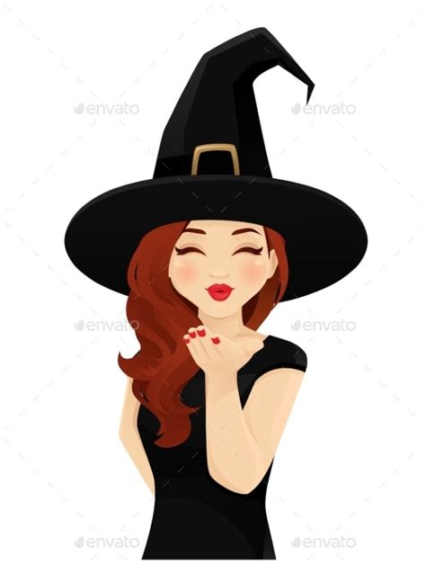Halloween Woman Blowing Kiss By Volhah Graphicriver