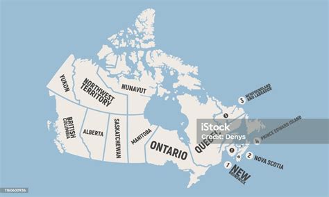 Stock Ilustrace Mapa Kanady Plakátová Mapa Kanady Provincie A Území