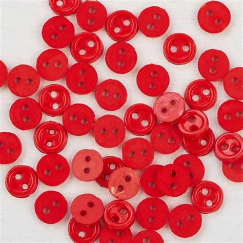 Red Micro Mini Buttons Buttons Basic Craft Supplies Craft