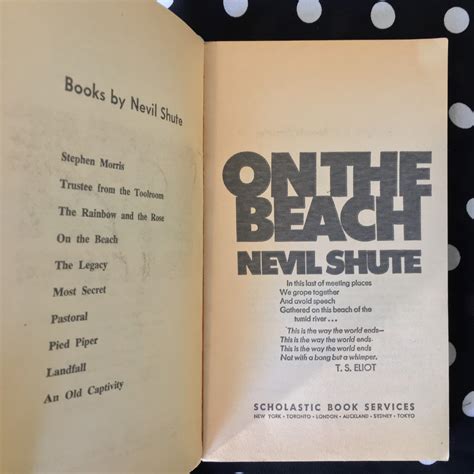 On The Beach By Nevil Shute Vintage 1972 Paperback Etsy