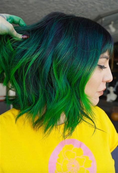 63 Offbeat Green Hair Color Ideas To Inspire Green Hair Dye Green