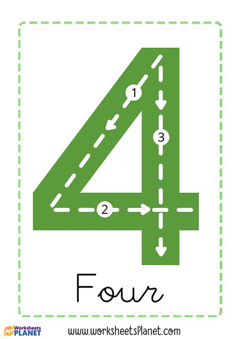 Tracing Numbers Flashcards Printable