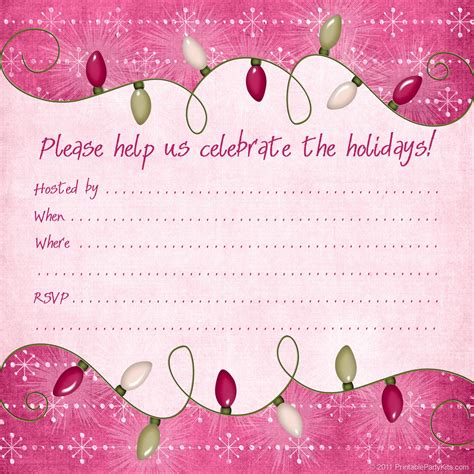Free Printable Christmas Invitations Customize And Print