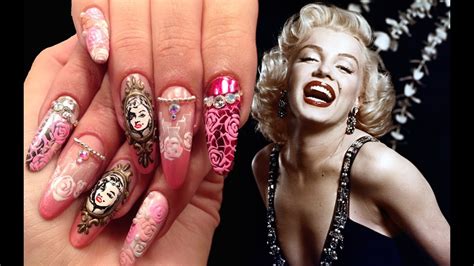 Marilyn Monroe Acrylic Nails