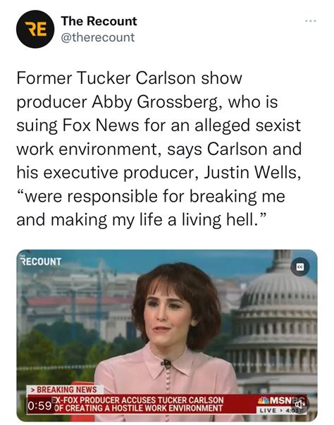Maddie Adams On Twitter Rt Gregprice11 Abby Grossberg Is Suing Tucker Carlson And Fox For