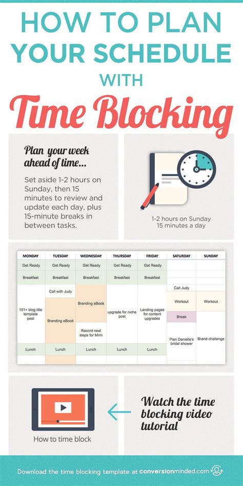 An Info Sheet With The Text How To Plan Your Schedule With Time