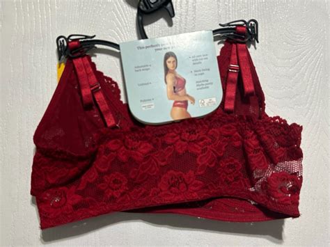 Adored By Adore Me Womens Unlined Blythe Red Bralette Bra Size 3X NEW