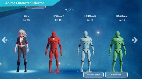 Anime Character Selector In Blueprints Ue Marketplace