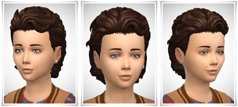Birksches Sims Blog Boys Swept Back With Neck Hair Sims 4 Hairs
