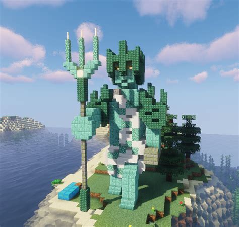 Detail Minecraft Trident Statue Koleksi Nomer 9