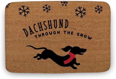 Allijune Dachshund Through The Snow Doormatdachshund