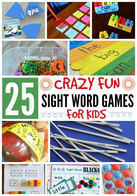 25 Crazy Fun Sight Word Games Play Ideas Page 24