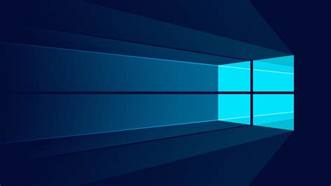 Windows 10 Minimal Logo Blue Hd Desktop Wallpaper Fce