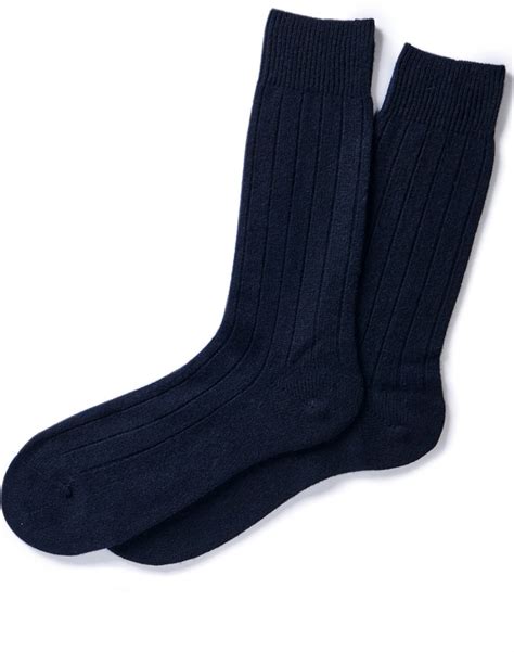 Navy Mens Cashmere Socks Pure Collection