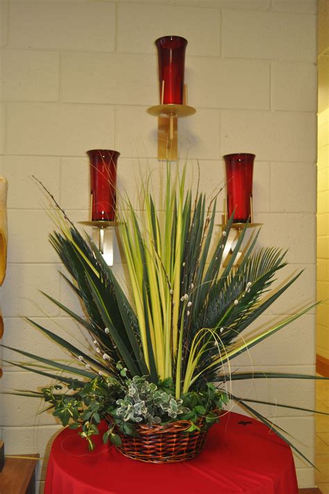 Palm Sunday Arrangement Palm Sunday Decorations Church Altar