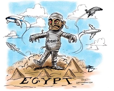 Hosni Mubarak Egypt Crisis Political Cartoons Cartoon
