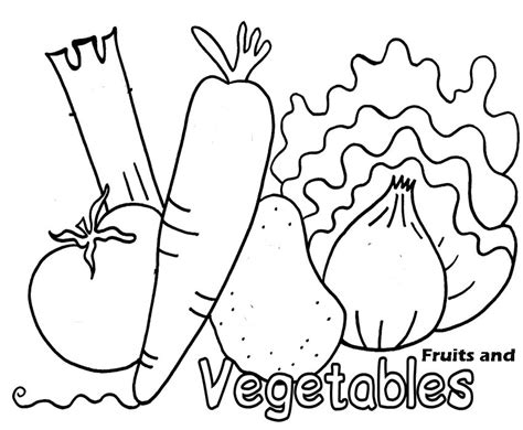 The flashcards come with a free fruit poster! Vegetable Coloring Pages for childrens printable for free