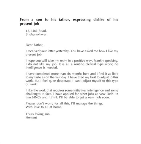 personal letter formats samples examples format sample templates