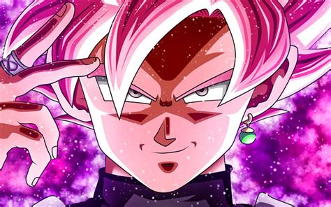 an anime character with pink hair and piercings in front of a purple space background