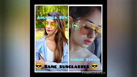 Anushka Sen V S Jannat Zubair 😎same Sunglasses😎 Youtube