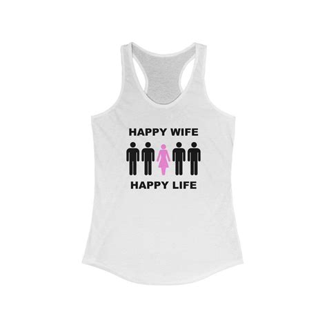 Happy Wife Happy Life Swinger Hotwife Tank Top Queen Of Spades