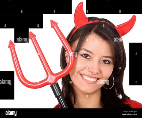 Woman Red Dress Devil Hi Res Stock Photography And Images Alamy