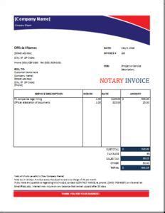 Tuition Service Invoice Sample Excel Templates