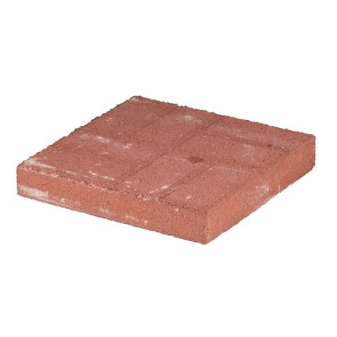 Brickface Red Patio Stone Common 12 In X 12 In Actual 117 In X 11