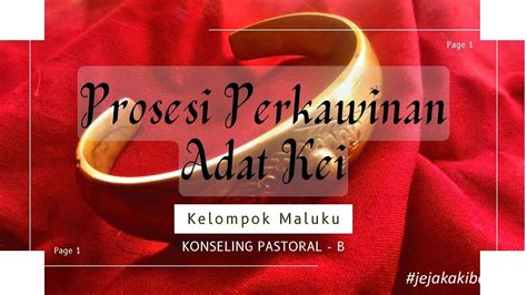 Kelompok Maluku Prosesi Perkawinan Adat Kei Konseling Pastoral B