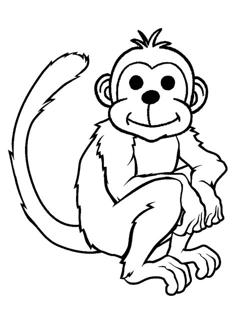 Monkey Coloring Pages For Preschoolers Thiva Hellas