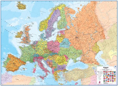 Europe Political Wall Map Wall Maps Of Countries For Europe Gambaran