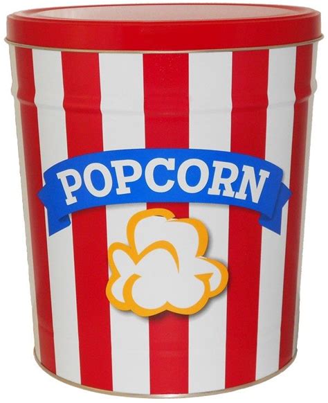 35 Gallon Popcorn Stripes Tin Poparellas