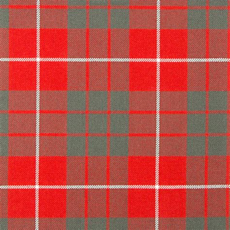 Hamilton Red Weathered Heavy Weight Tartan Fabric Lochcarron Of Scotland