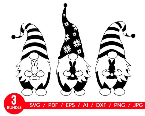 Easter SVG, Gnome Easter SVG, Easter Gnomes SVG, Buffalo Plaid Gnome