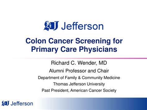 Ppt Colon Cancer Screening For Primary Care Physicians Powerpoint