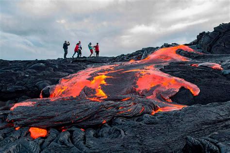 Daring Tourists Hike On Active Volcano In Hawaii To Get As Close As