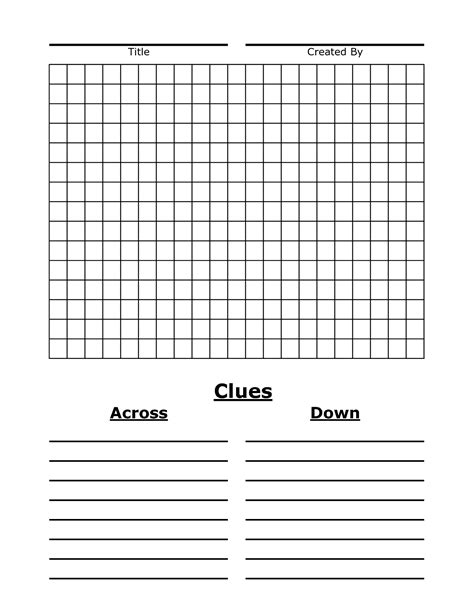 Blank Word Search Puzzle