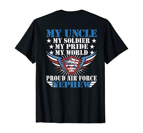 My Uncle Is A Soldier Airman Proud Air Force Nephew T T Shirt Clothing