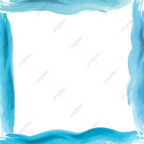 Blue Watercolor Frame Vector Hd Images Blue Watercolor Frame
