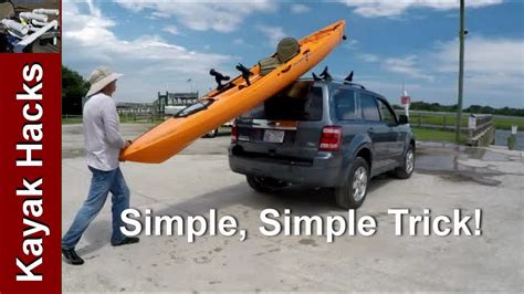 Easy One Person Method To Load Kayak On Suv Without Scratching Youtube