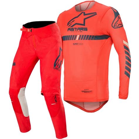Alpinestars' airbag system utilizes the latest tech to protect motorcycle riders. 2020 Alpinestars Supertech Bright Red Navy Motocross Gear ...