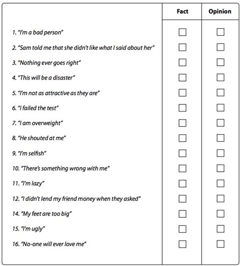 FEELINGS THOUGHTS And ACTIONS Free CBT Worksheet Poster Worksheets Library
