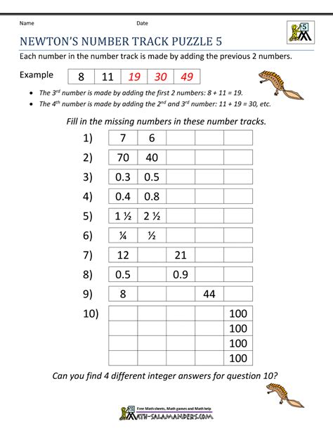 5th Grade Math Puzzles And Brain Teasers