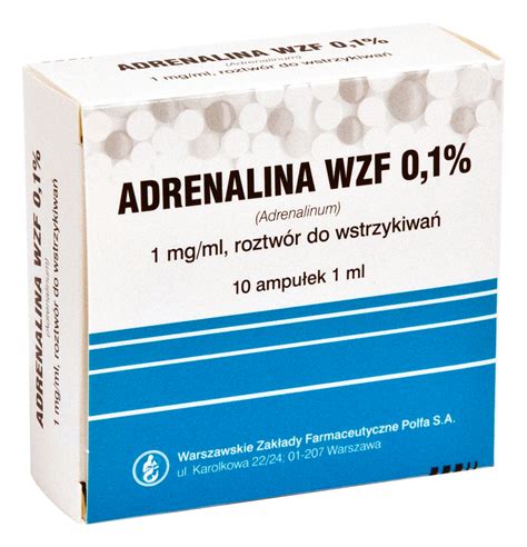 Adrenalina WZF instrucciones de uso dosis composición análogos