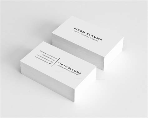 White Classic Business Cards 002891 Template Catalog