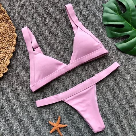 Buy High Quality 2018 Bikinis Women Low Waist Brazilian Padded Bikinis Set