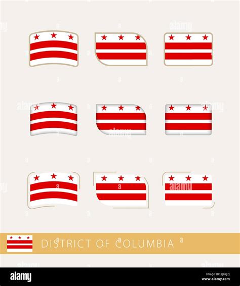 vector flags of district of columbia collection of district of columbia flags vector icon