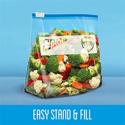Ziploc Slider Freezer Bags Stand And Fill With Expandable Bottom