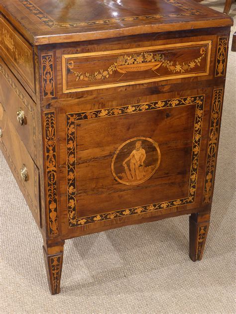 Italian Marquetry Commode Maggiolini Commode Marquetry Chest Italian